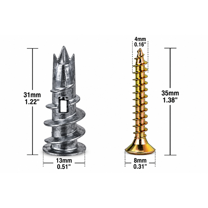 Drywall Anchor Screw - 10 piezas de anclajes de un