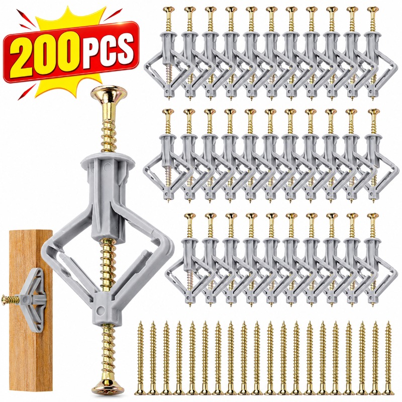 Drywall Anchor Screw - 20-200 unidades de tornillos de expansión