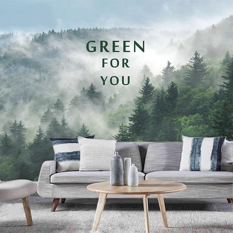 Home Improvement Background - Mural personalizado Bosque Brumoso papel tapiz