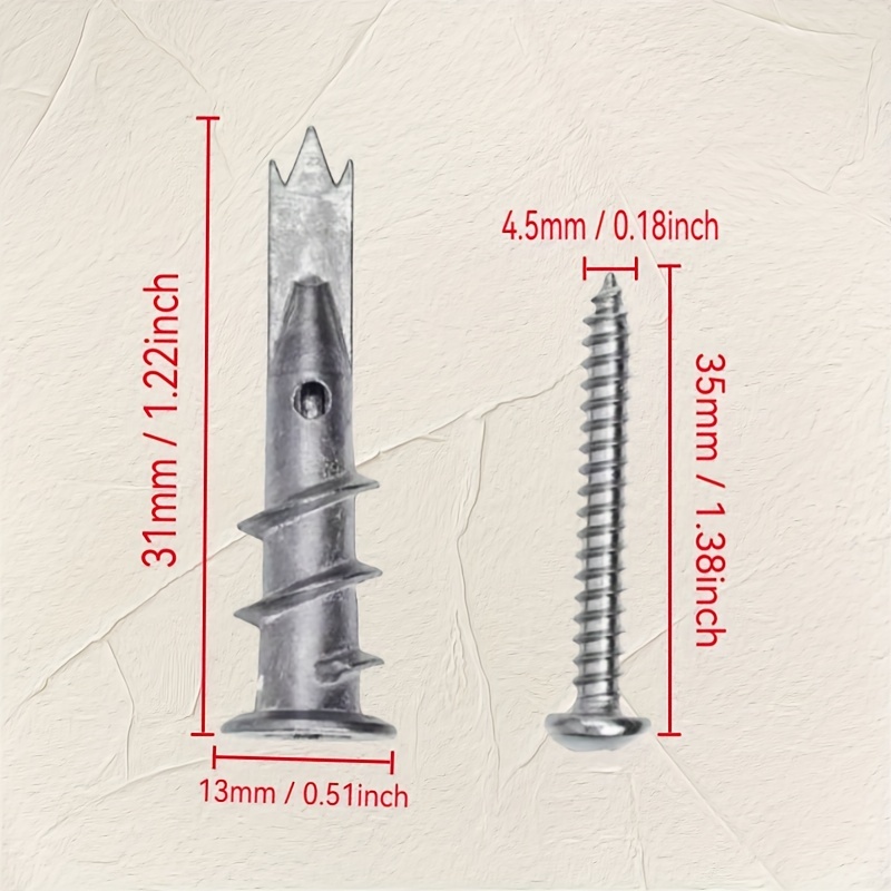 Juego de 25 tornillos de expan - Drywall Anchor Screw reseña y precio