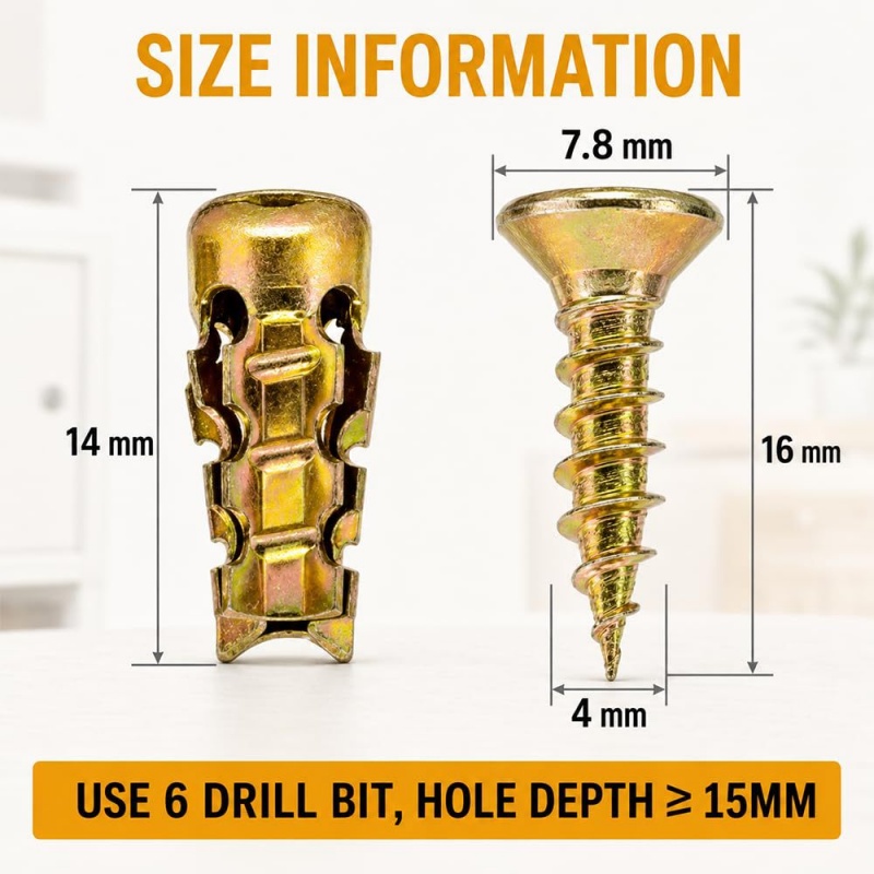 50/100 unidades de tornillos d - Drywall Anchor Screw reseña y precio