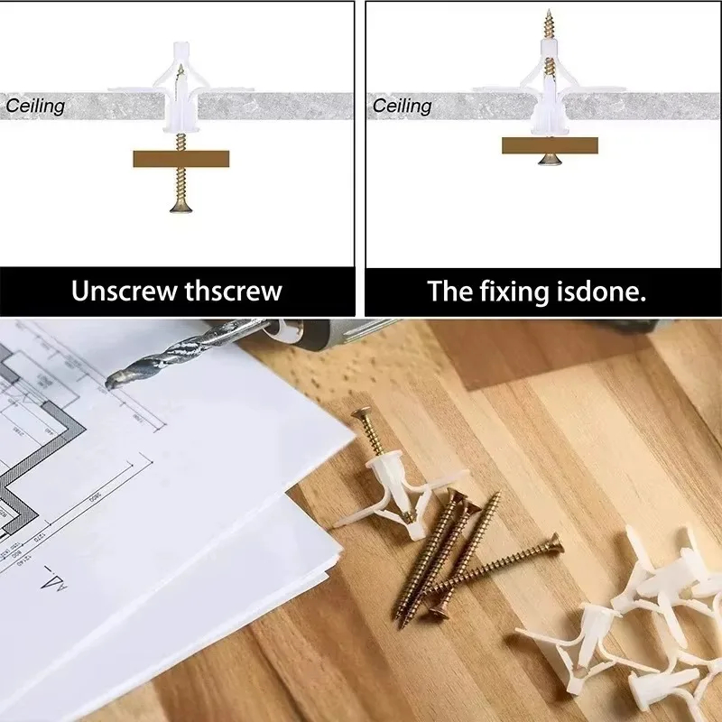 50 Piezas de Clavijas para Pla - Drywall Anchor Screw reseña y precio
