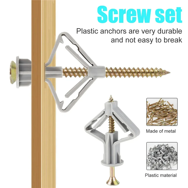 50/100 Uds. Anclajes de tabler - Drywall Anchor Screw reseña y precio
